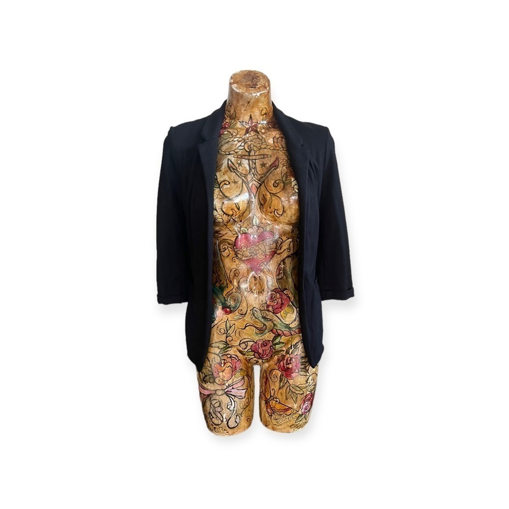 BCX blazer black business casual office XS